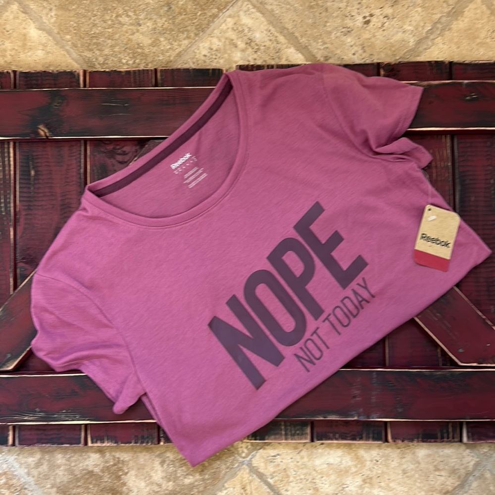 Reebok Nope Not Today activewear tee sz small NWT